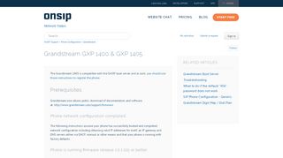 
                            9. Grandstream GXP 1400 & GXP 1405 – OnSIP Support