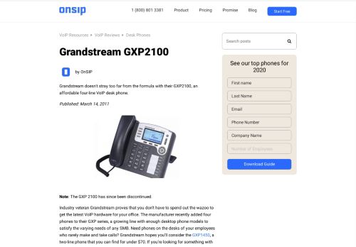
                            8. Grandstream GXP 2100 - OnSIP