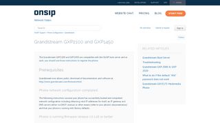 
                            8. Grandstream GXP2100 and GXP1450 – OnSIP Support