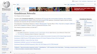 
                            7. Grandstream Networks - Wikipedia