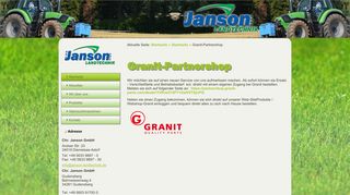 
                            12. Granit-Partnershop - Janson Landtechnik