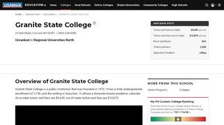 
                            7. Granite State College - Profile, Rankings and Data | US News Best ...