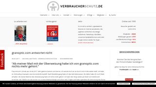 
                            4. granoptic.com antwortet nicht - Verbraucherschutz.de