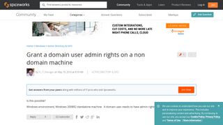 
                            1. Grant a domain user admin rights on a non domain machine ...