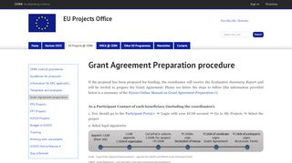 
                            13. Grant Agreement Preparation procedure | EU Projects Office
