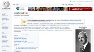 
                            6. Grant MacEwan - Wikipedia