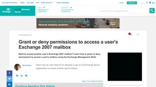 
                            12. Grant or deny permissions to access a user's Exchange 2007 mailbox