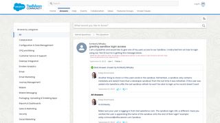 
                            7. granting sandbox login access - Answers - Salesforce Trailblazer ...