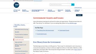 
                            3. Grants and Loans - USA.gov