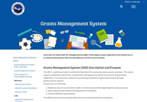 
                            10. Grants Management System – Nebraska Department of Education