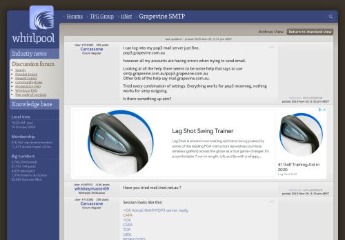 
                            8. Grapevine SMTP - iiNet Group - Whirlpool Forums