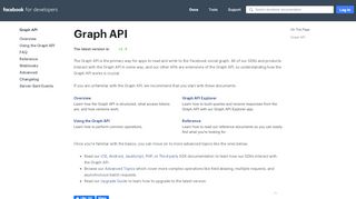 
                            2. Graph API - Facebook for Developers