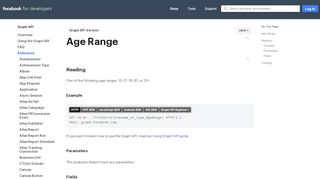 
                            4. Graph API Reference: Age Range - Facebook for Developers
