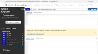 
                            2. Graph Explorer - Microsoft Graph - Microsoft Developer