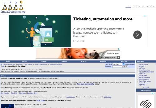 
                            7. Graphical login for XFce? - LinuxQuestions