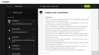 
                            9. Graphics crash - world of tanks - GeForce Forums