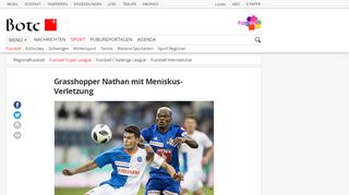 
                            6. Grasshopper Nathan mit Meniskus-Verletzung | Fussball Super ...