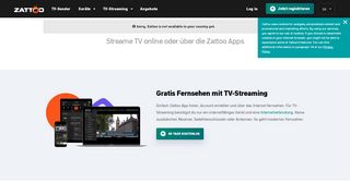 
                            5. Gratis fernsehen – hol dir Live Stream TV auf dein Gerät! - Zattoo