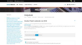 
                            8. Gratis Flash website via WIX - Helpdesk - Domein-Direct.nl