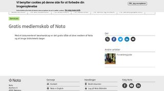 
                            1. Gratis medlemskab af Nota | [www.nota.dk]