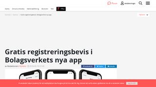
                            8. Gratis registreringsbevis i Bolagsverkets nya app - Företagande.se