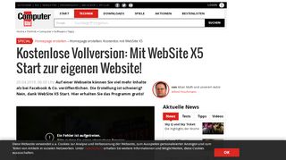 
                            6. Gratis-Vollversion: WebSite X5 Start 16 - COMPUTER BILD