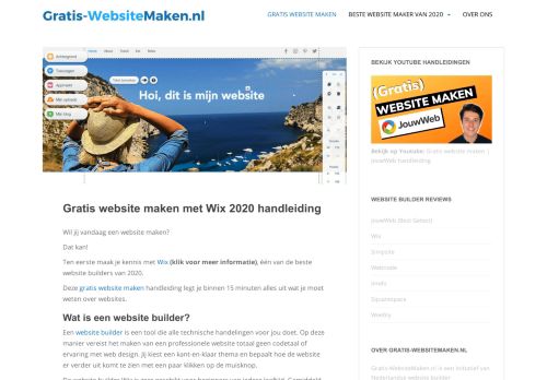 
                            2. Gratis website maken met Wix handleiding - Gratis-WebsiteMaken.nl