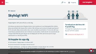 
                            1. Gratis Wi-Fi ombord | Norwegian