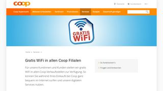 
                            12. Gratis-WiFi in allen Coop-Supermarkt-Verkaufsstellen