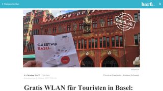
                            3. Gratis WLAN für Touristen in Basel: Viel Lärm um Nichts | barfi.ch