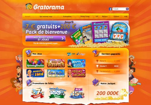 
                            3. Gratorama | 7€ Offerts pour gagner 200000€ au jeu de grattage