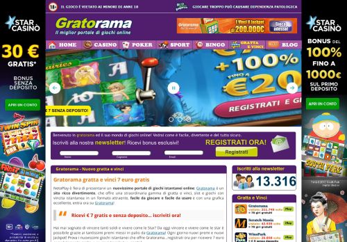 
                            11. Gratorama gratta e vinci 7 euro gratis