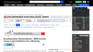 
                            5. Graubuendner Kantonalbank : GKB lanciert neues Login-Verfahren für ...