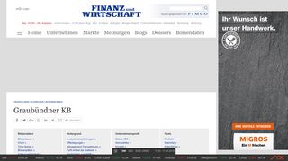 
                            9. Graubündner KB - News und Aktienkurs | Finanz und Wirtschaft