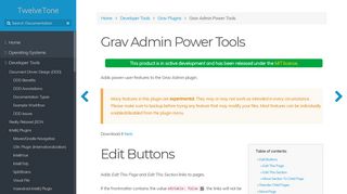 
                            11. Grav Admin Power Tools | TwelveTone Documentation