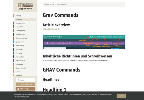 
                            6. Grav Commands | Support-Portal - gastronovi