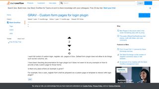
                            5. GRAV - Custom form pages for login plugin - Stack Overflow