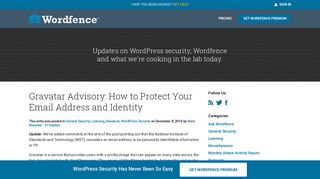 
                            6. Gravatar Advisory: How to Protect Your Email Address and Identity