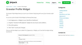 
                            8. Gravatar Profile Widget - Jetpack