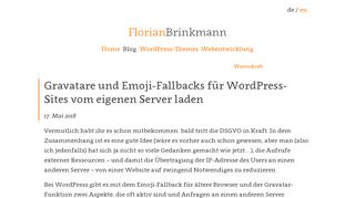
                            10. Gravatare und Emoji-Fallbacks für WordPress-Sites vom eigenen ...