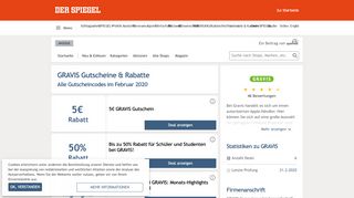 
                            10. GRAVIS Gutschein → 10% Rabatt | Februar 2019 - Spiegel.de