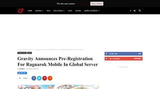 
                            10. Gravity Announces Pre-Registration for Ragnarok Mobile in Global ...