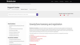 
                            6. GravityZone licensing and registration - Bitdefender