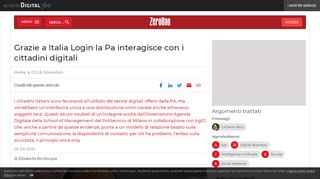 
                            10. Grazie a Italia Login la Pa interagisce con i cittadini digitali | ZeroUno