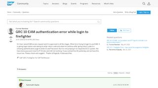 
                            11. GRC 10 EAM authentication error while login to firefighter ...