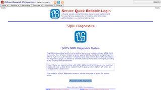
                            5. GRC | SQRL Secure Quick Reliable Login Diagnostic