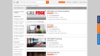 
                            5. GRE edge.com Online Academy, Adyar - GRE Tutorials in Chennai ...