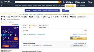 
                            11. GRE Prep Plus 2018: Practice Tests + Proven Strategies + Online + ...
