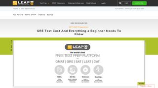 
                            10. GRE Test Cost | Everything a Beginner Needs To Know | QS LEAP