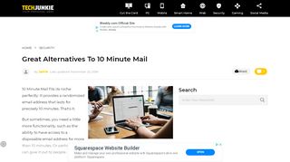 
                            13. Great Alternatives to 10 Minute Mail - TechJunkie